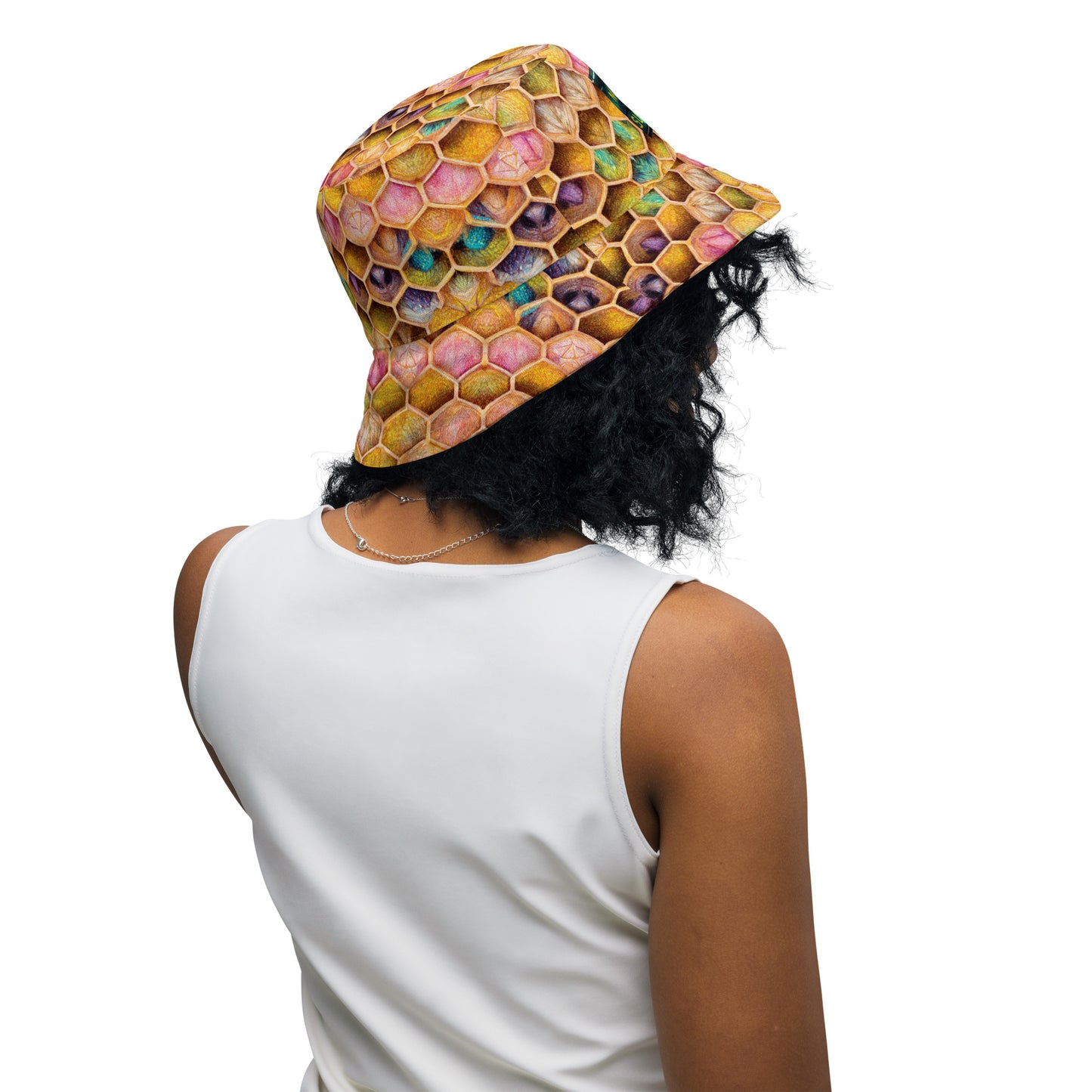 Rainbow Hive Radiance Reversible bucket hat