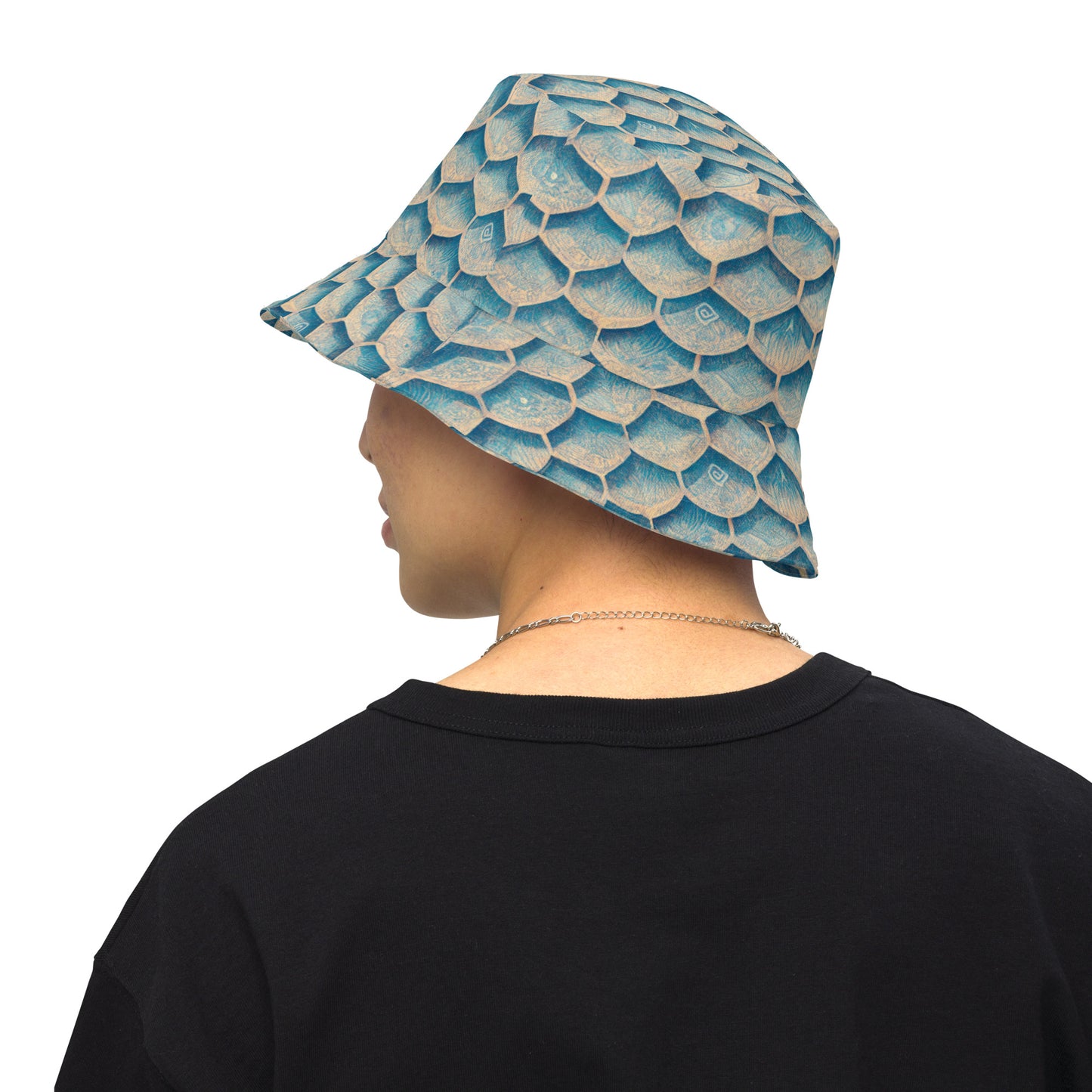 Seafoam Scales Reversible bucket hat