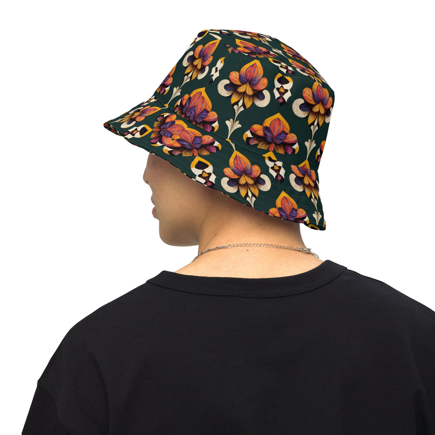 Taza’s Radiant Petals Reversible bucket hat