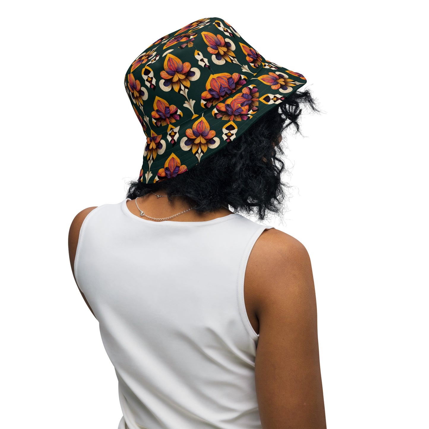 Taza’s Radiant Petals Reversible bucket hat