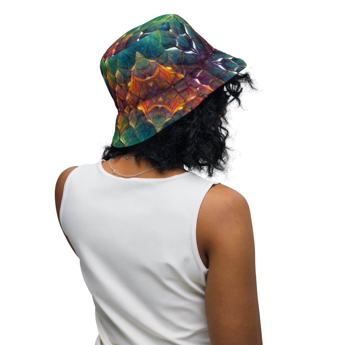 Prismijimmy, the Rainbow Guardian Dragon Reversible bucket hat