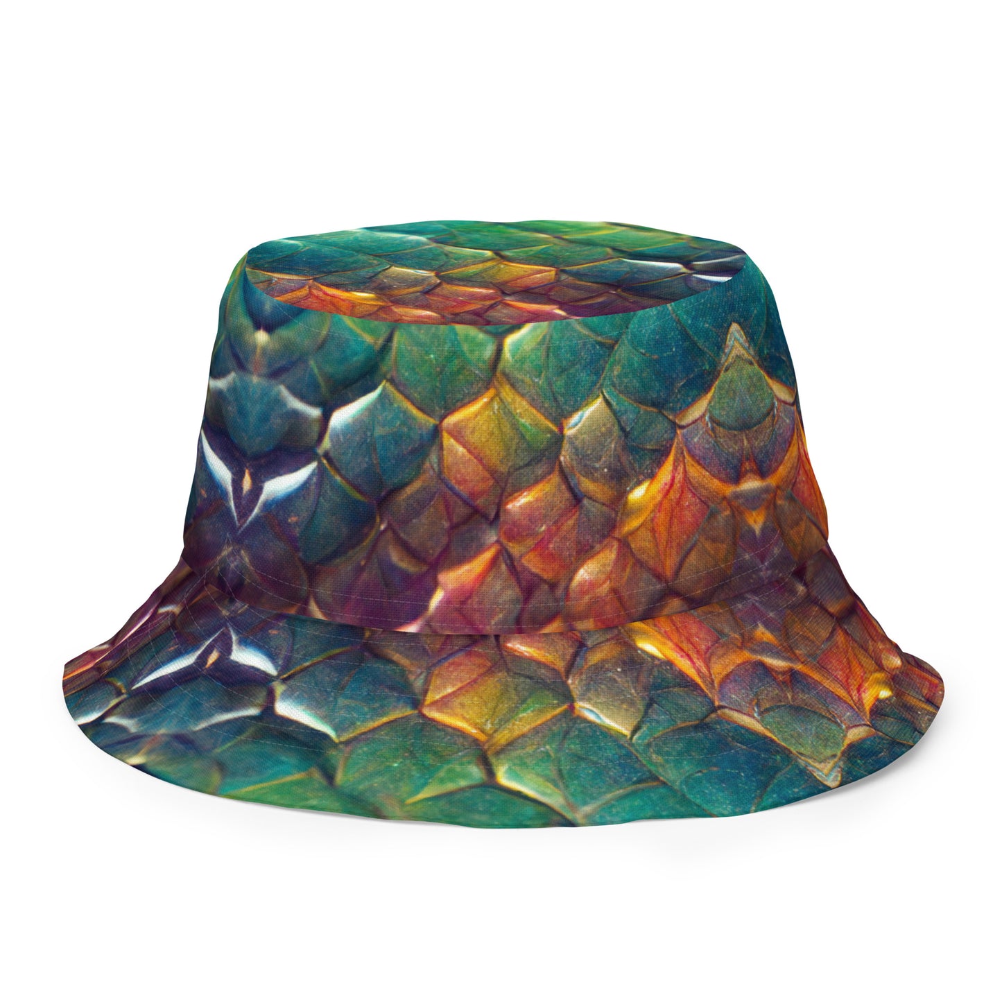 Prismijimmy, the Rainbow Guardian Dragon Reversible bucket hat