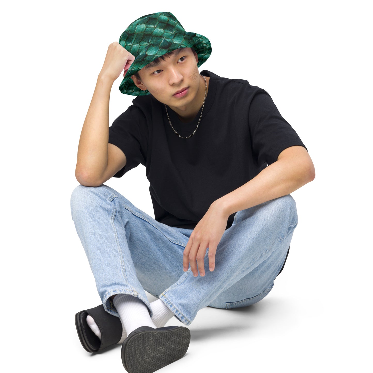 Emeralda the Great Forest Dragon Emeralda the Great Forest Dragon Reversible bucket hat