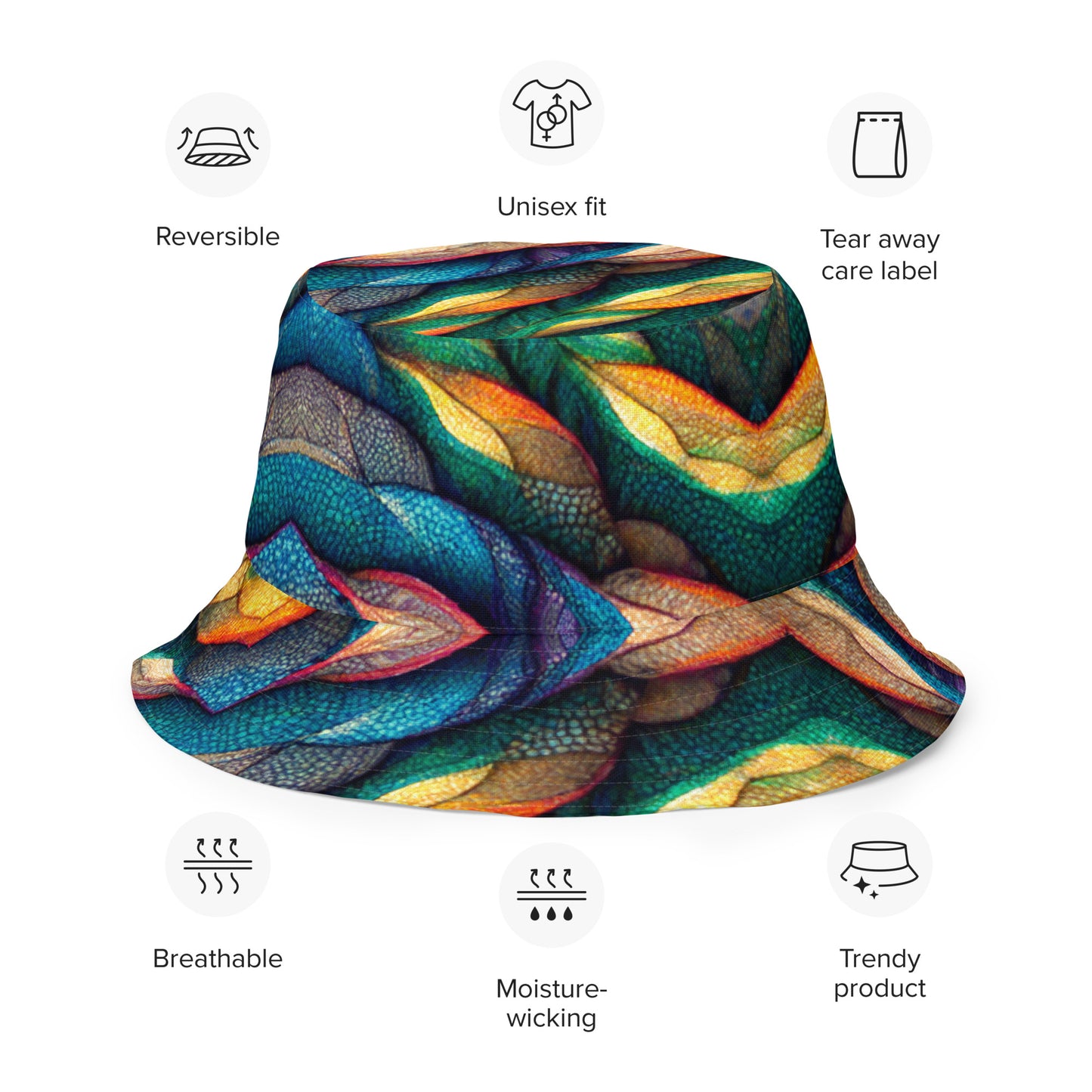 Maderaestro, the Melodic Maestro Dragon Reversible bucket hat