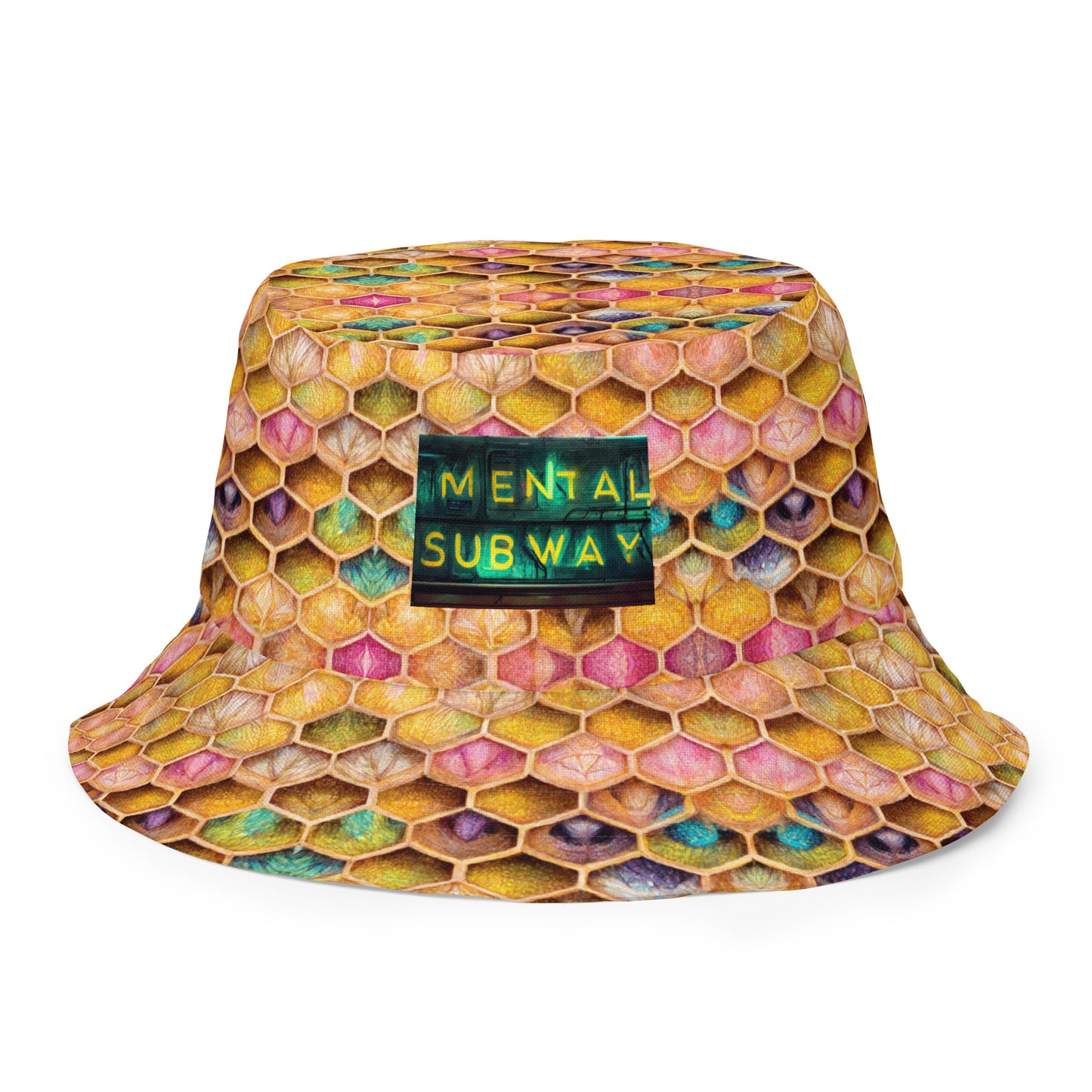 Rainbow Hive Radiance Reversible bucket hat