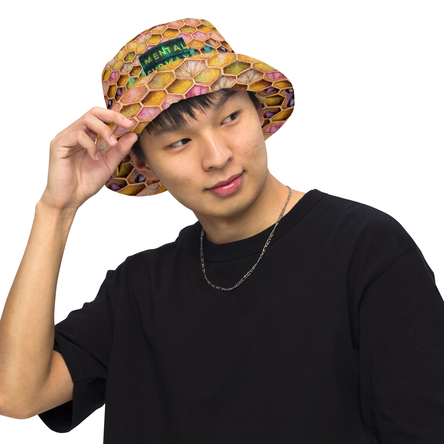Rainbow Hive Radiance Reversible bucket hat