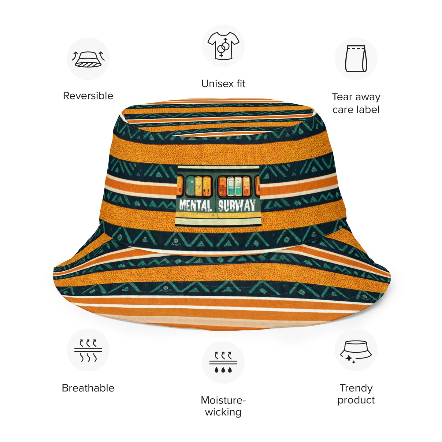 Serengeti Symphony Reversible bucket hat