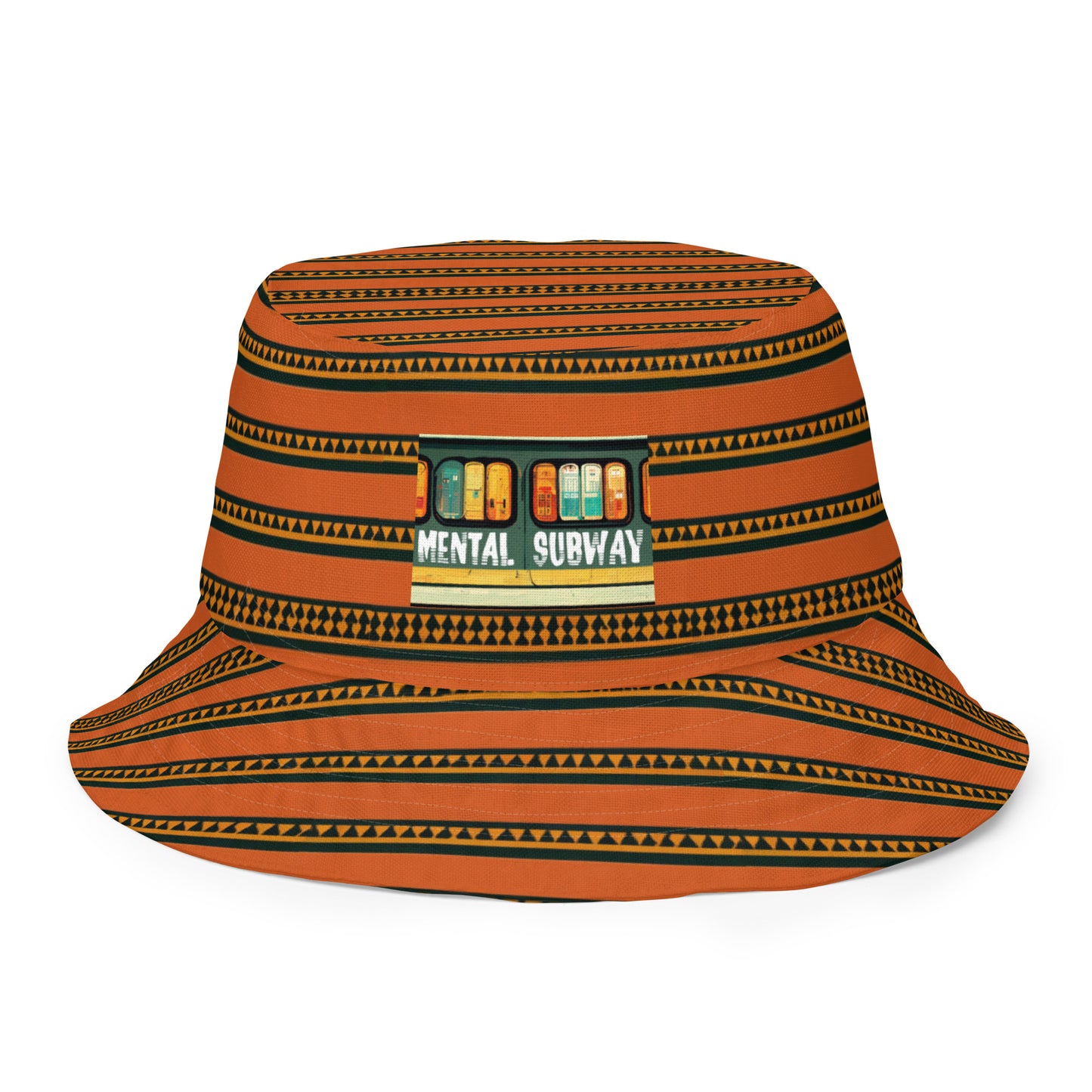 Timbuktu Tangerine Tapestry Reversible bucket hat