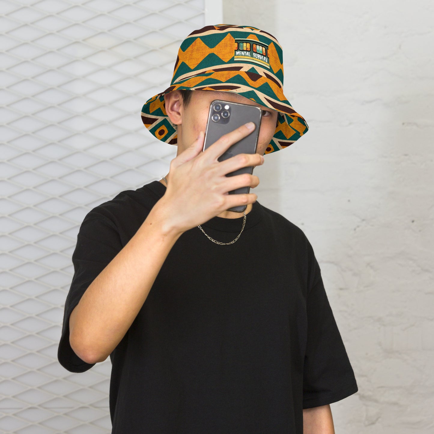 Tropical Diamond Tango Reversible bucket hat