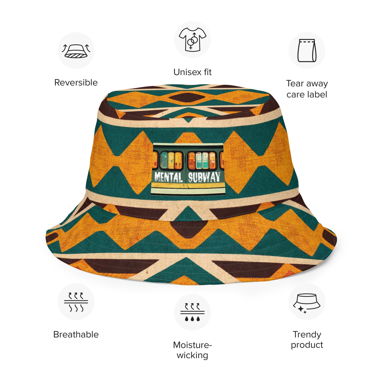 Tropical Diamond Tango Reversible bucket hat