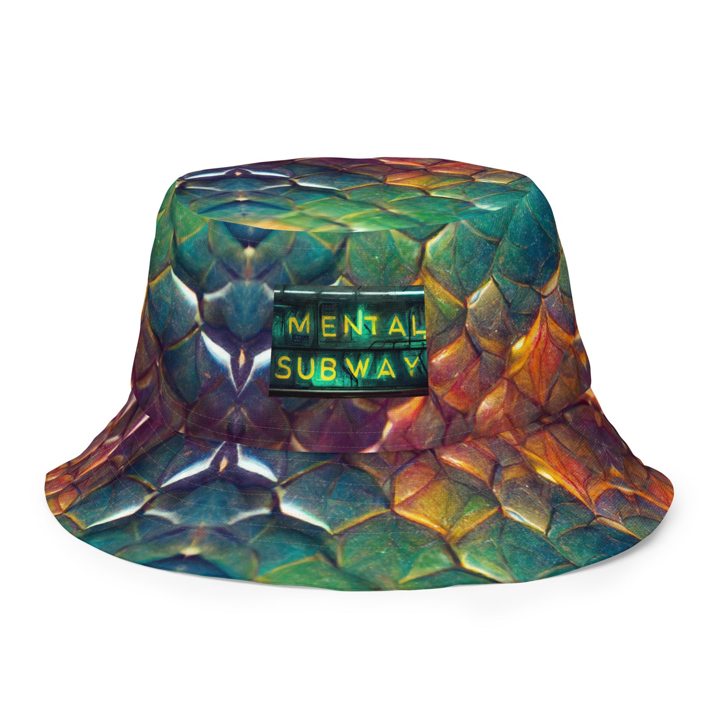 Prismijimmy, the Rainbow Guardian Dragon Reversible bucket hat