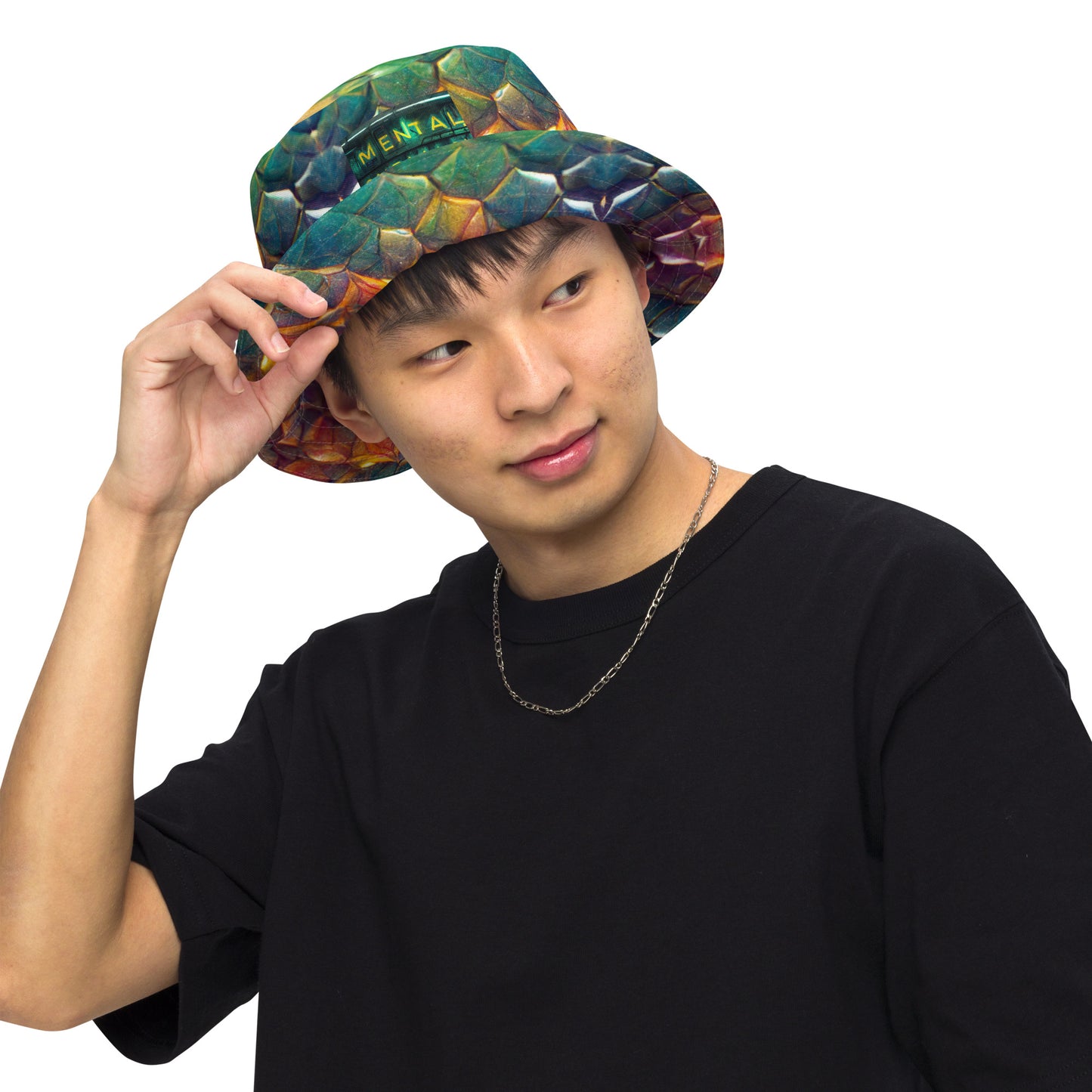 Prismijimmy, the Rainbow Guardian Dragon Reversible bucket hat