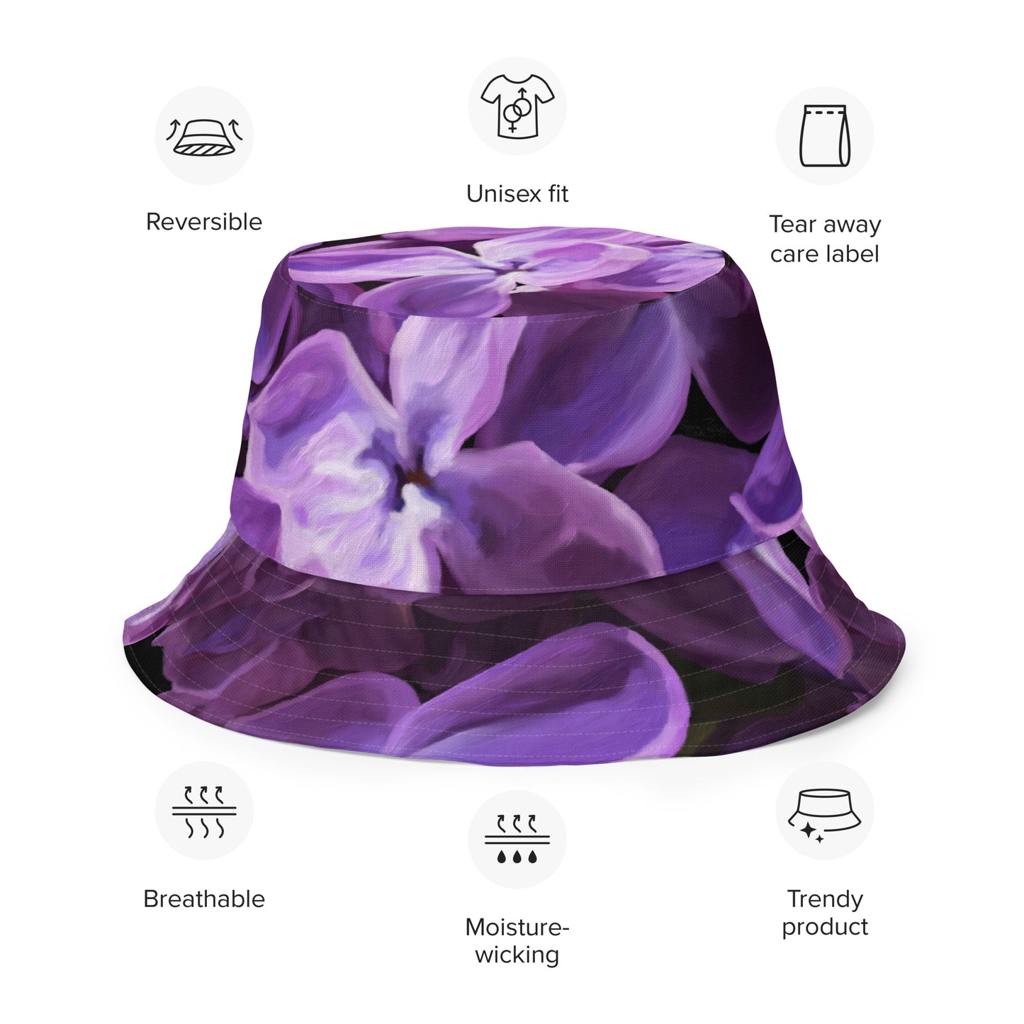 Jimmy’s Lilac Reversible bucket hat