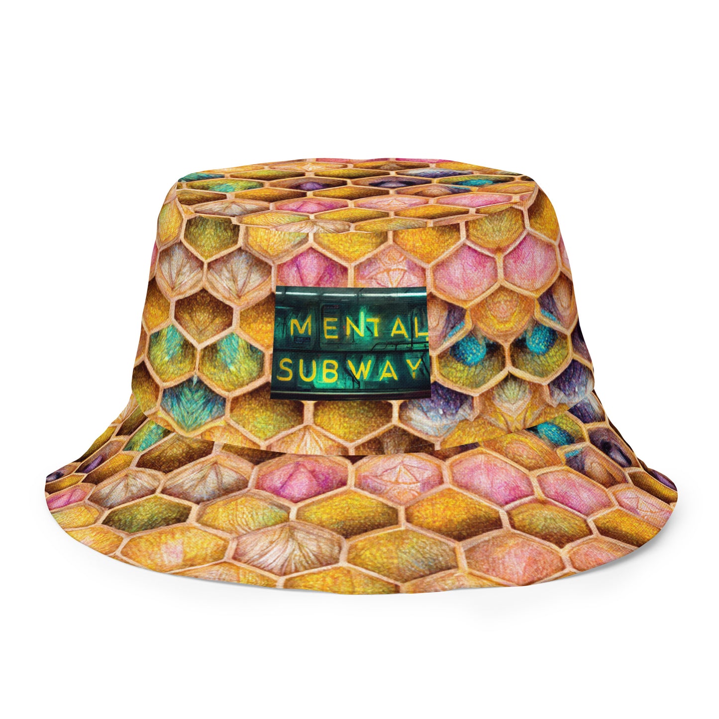 Rainbow Hive Radiance Reversible bucket hat