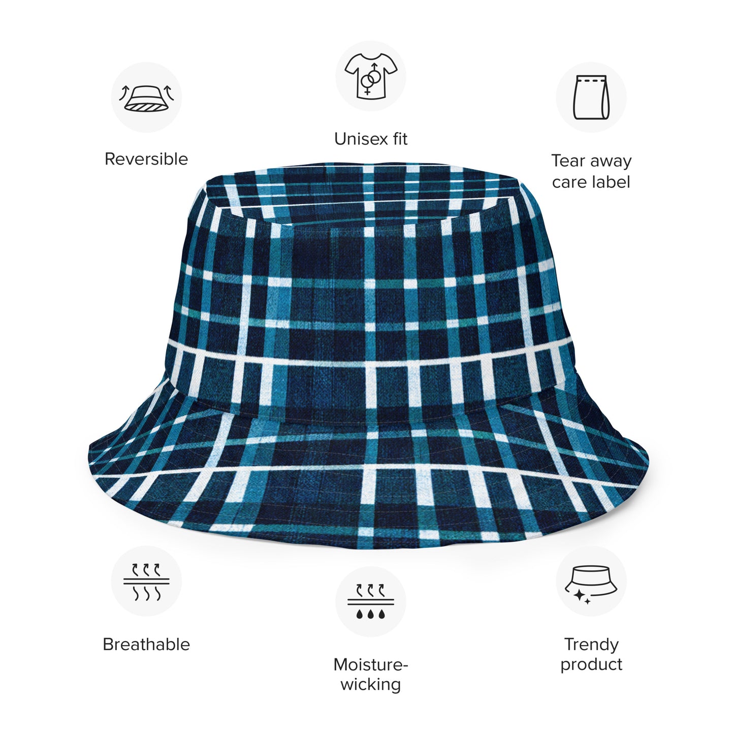 Royal Blue Scottish Heritage Reversible bucket hat