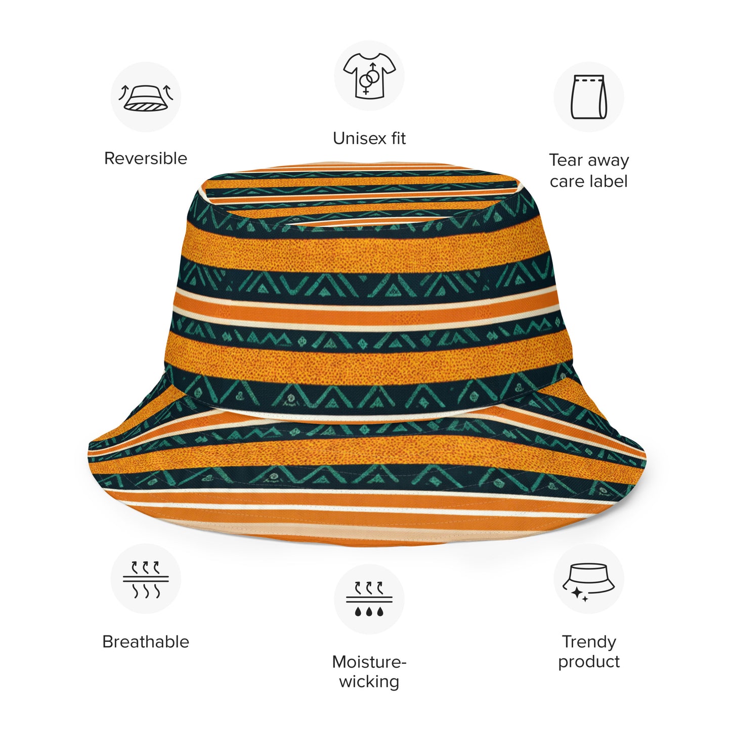 Serengeti Symphony Reversible bucket hat