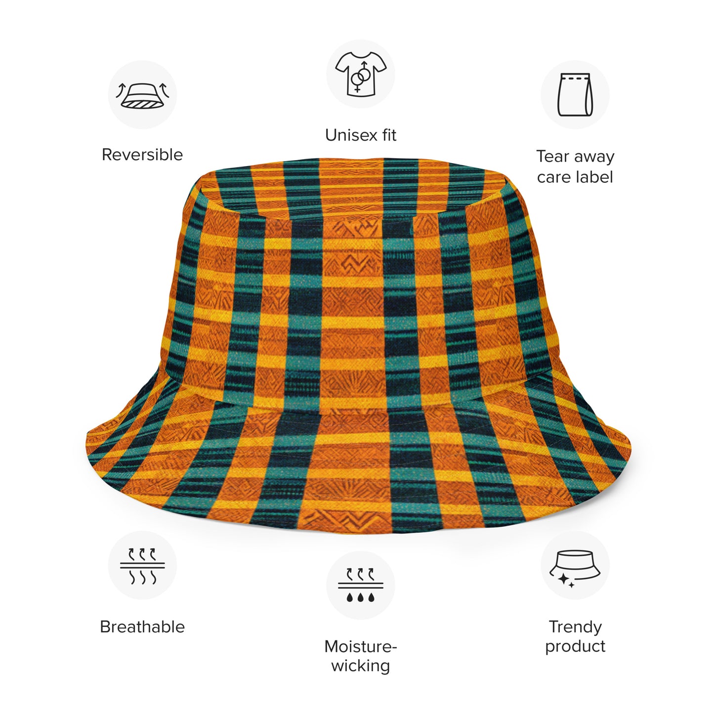 Sunset & Surf Reversible bucket hat