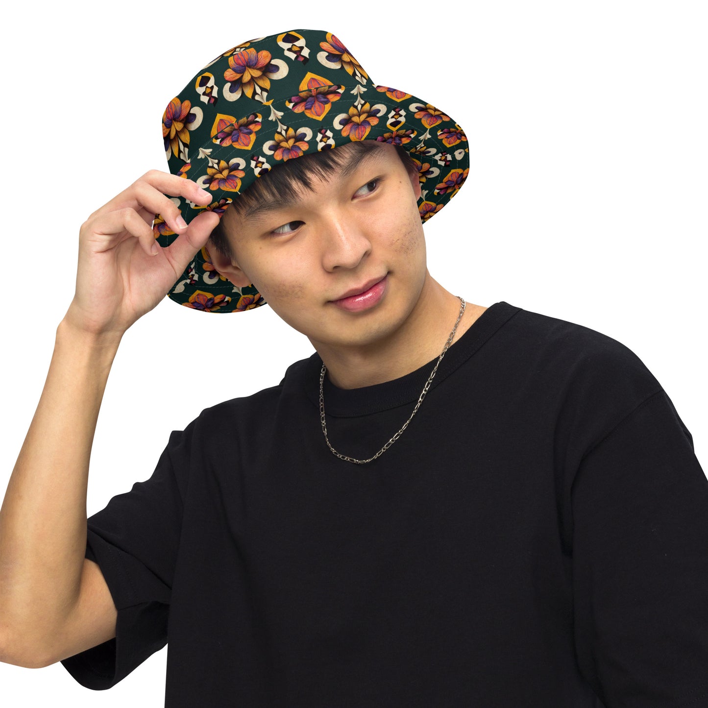 Taza’s Radiant Petals Reversible bucket hat