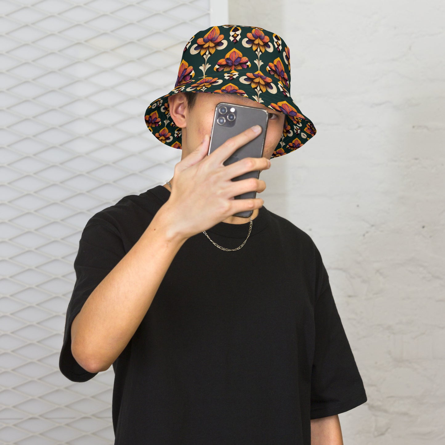 Taza’s Radiant Petals Reversible bucket hat