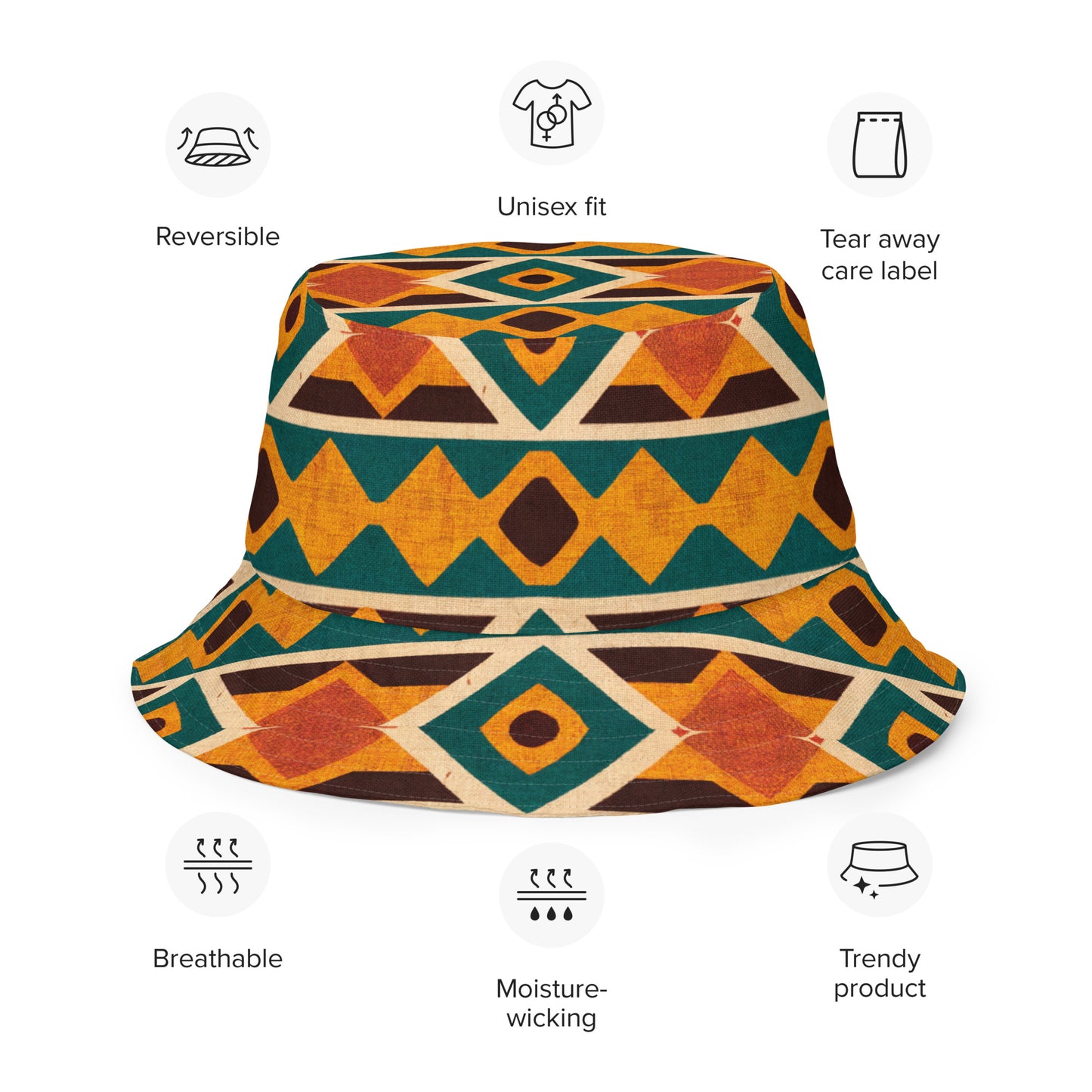 Tropical Diamond Tango Reversible bucket hat