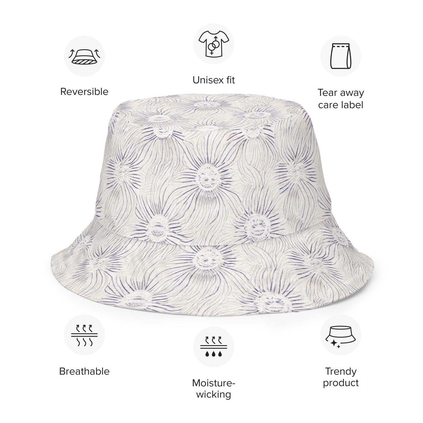 Winter Sun Reversible bucket hat