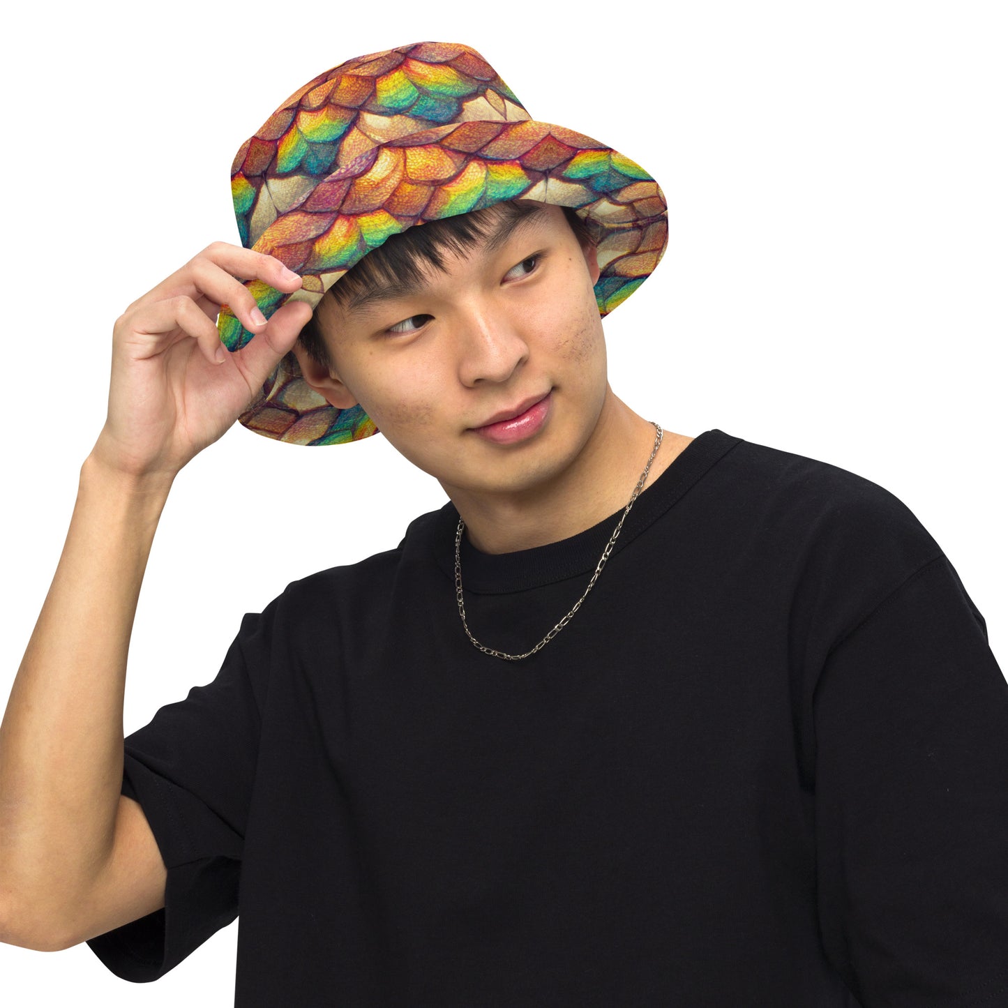 Cloeyra, the Radiant Aether Dragon Reversible bucket hat