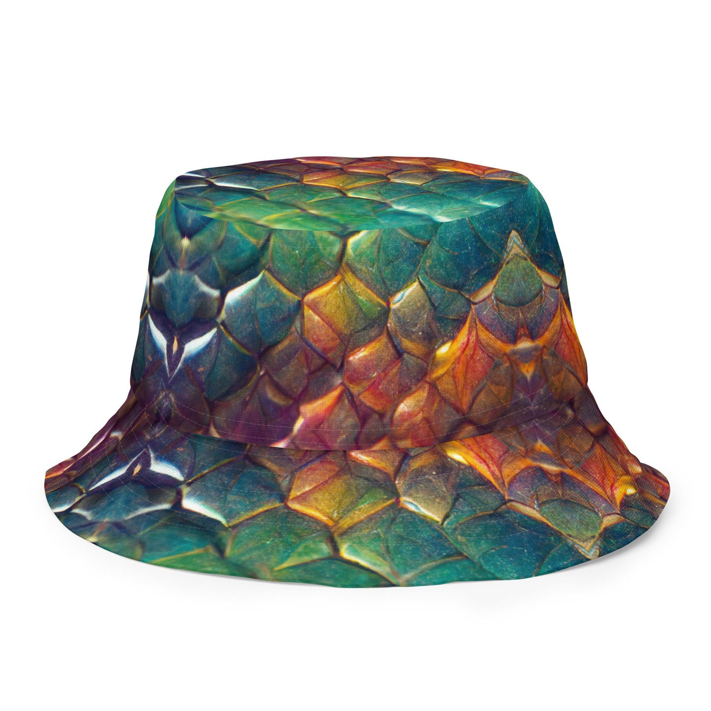 Prismijimmy, the Rainbow Guardian Dragon Reversible bucket hat