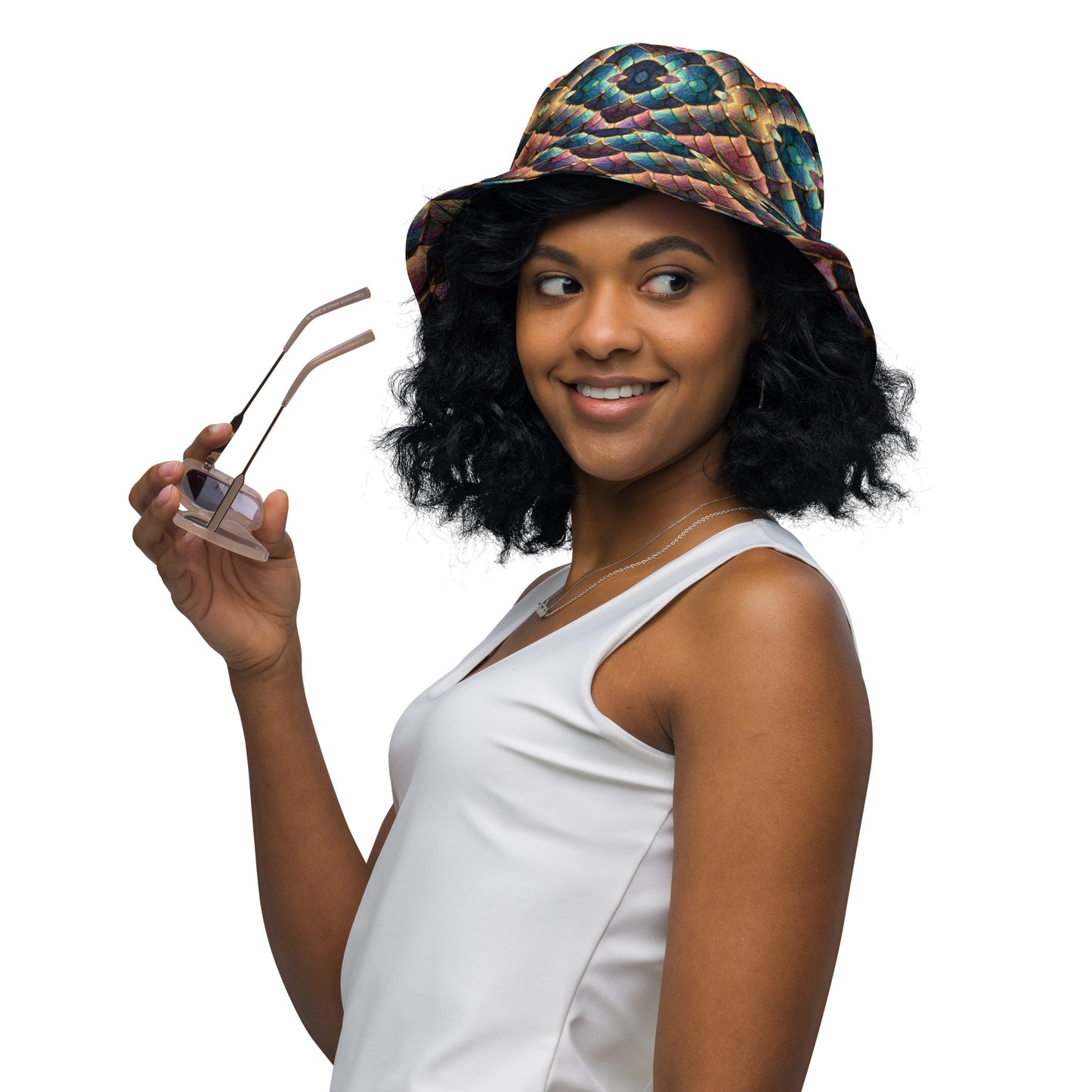 Joannesong, the Prismatic Wilderness Muse Reversible bucket hat