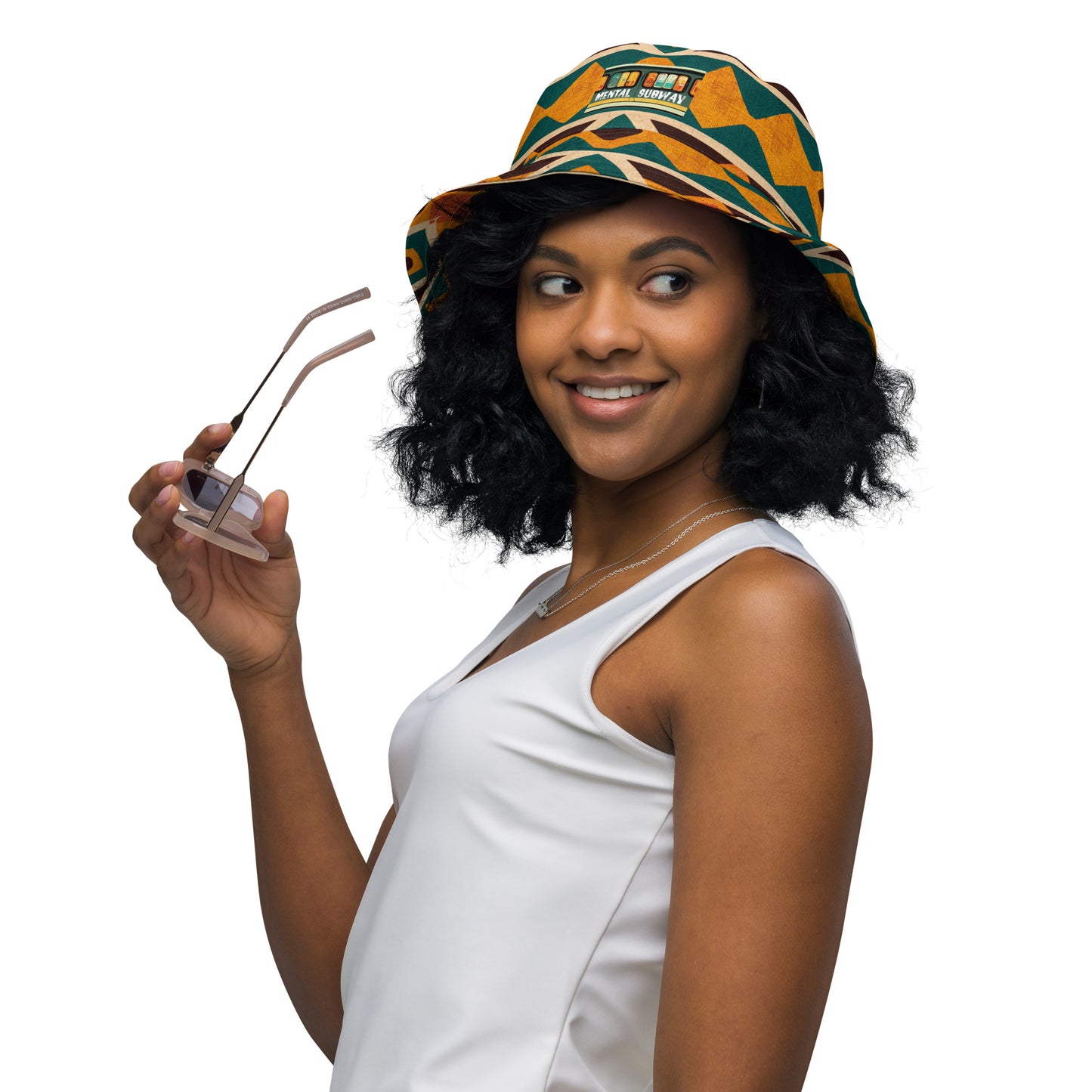 Tropical Diamond Tango Reversible bucket hat