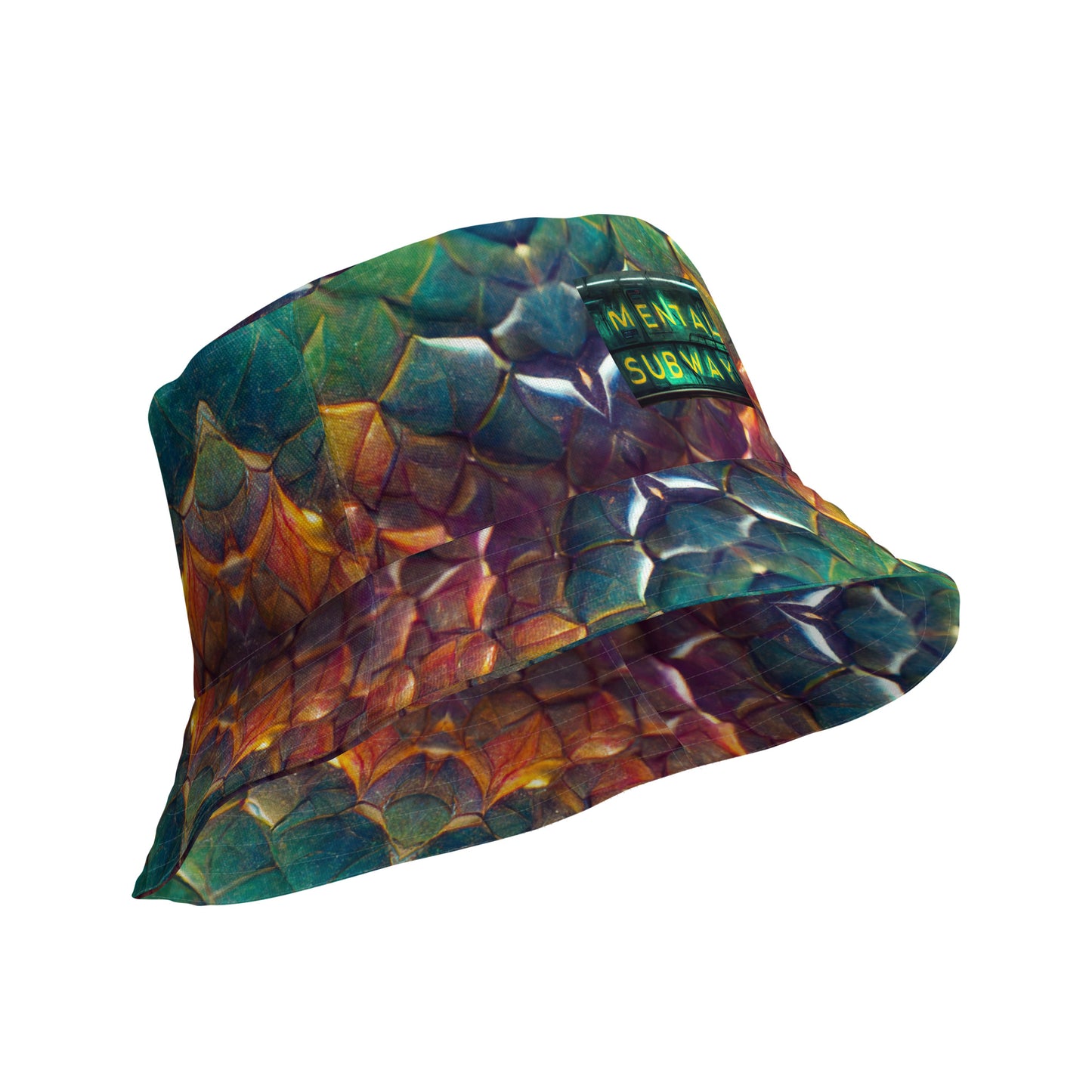 Prismijimmy, the Rainbow Guardian Dragon Reversible bucket hat