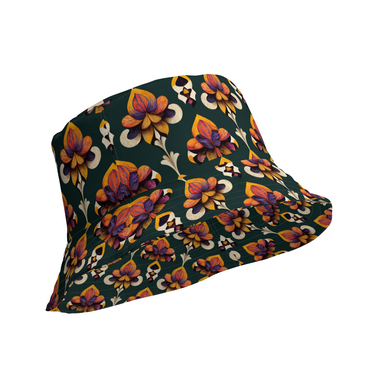 Taza’s Radiant Petals Reversible bucket hat