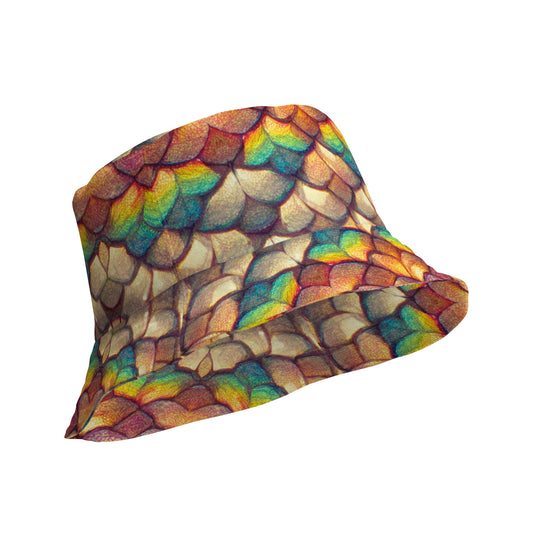 Cloeyra, the Radiant Aether Dragon Reversible bucket hat