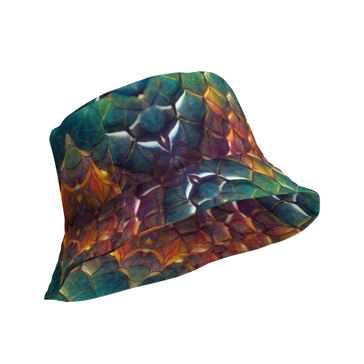 Prismijimmy, the Rainbow Guardian Dragon Reversible bucket hat