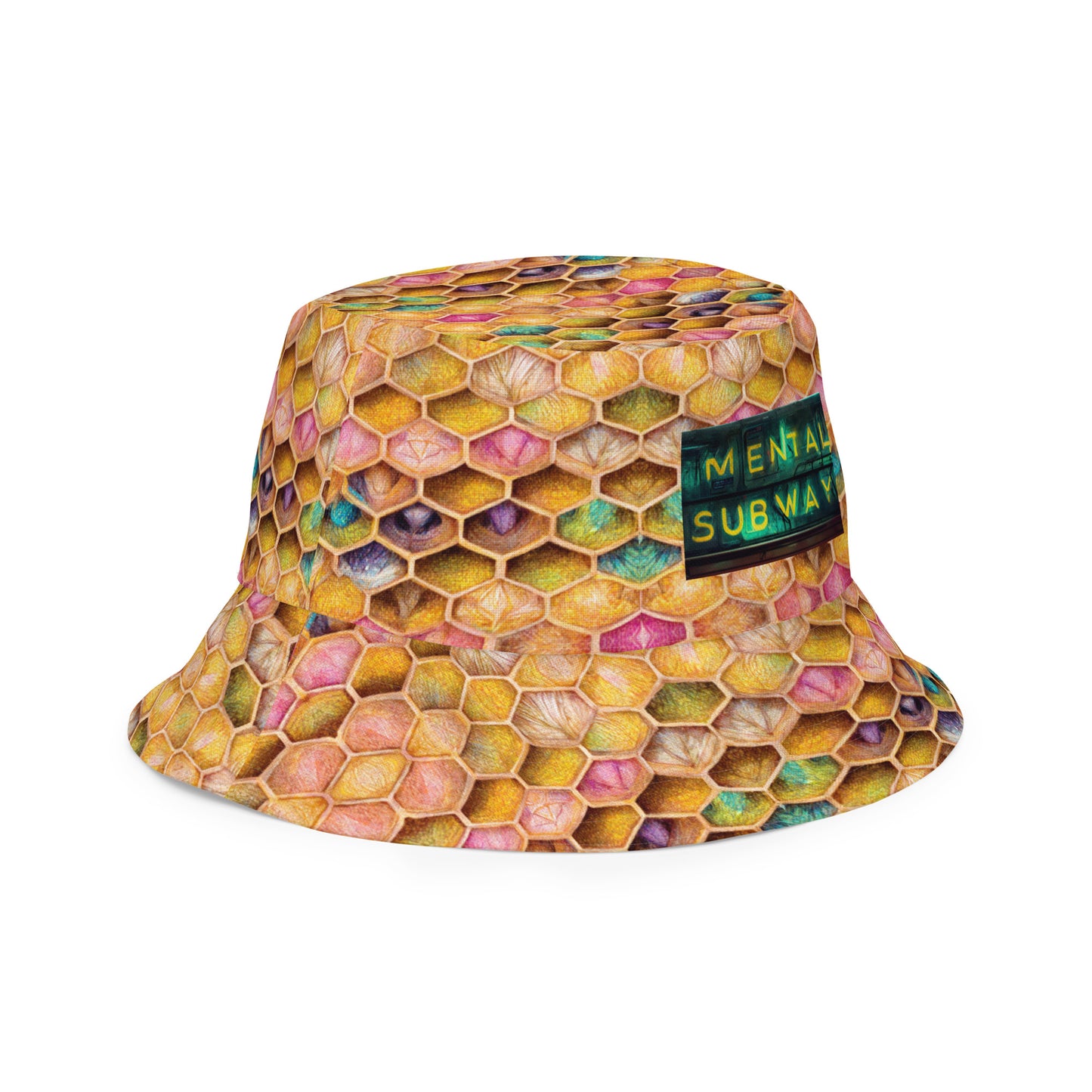 Rainbow Hive Radiance Reversible bucket hat