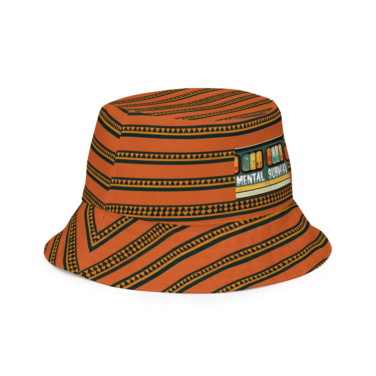 Timbuktu Tangerine Tapestry Reversible bucket hat