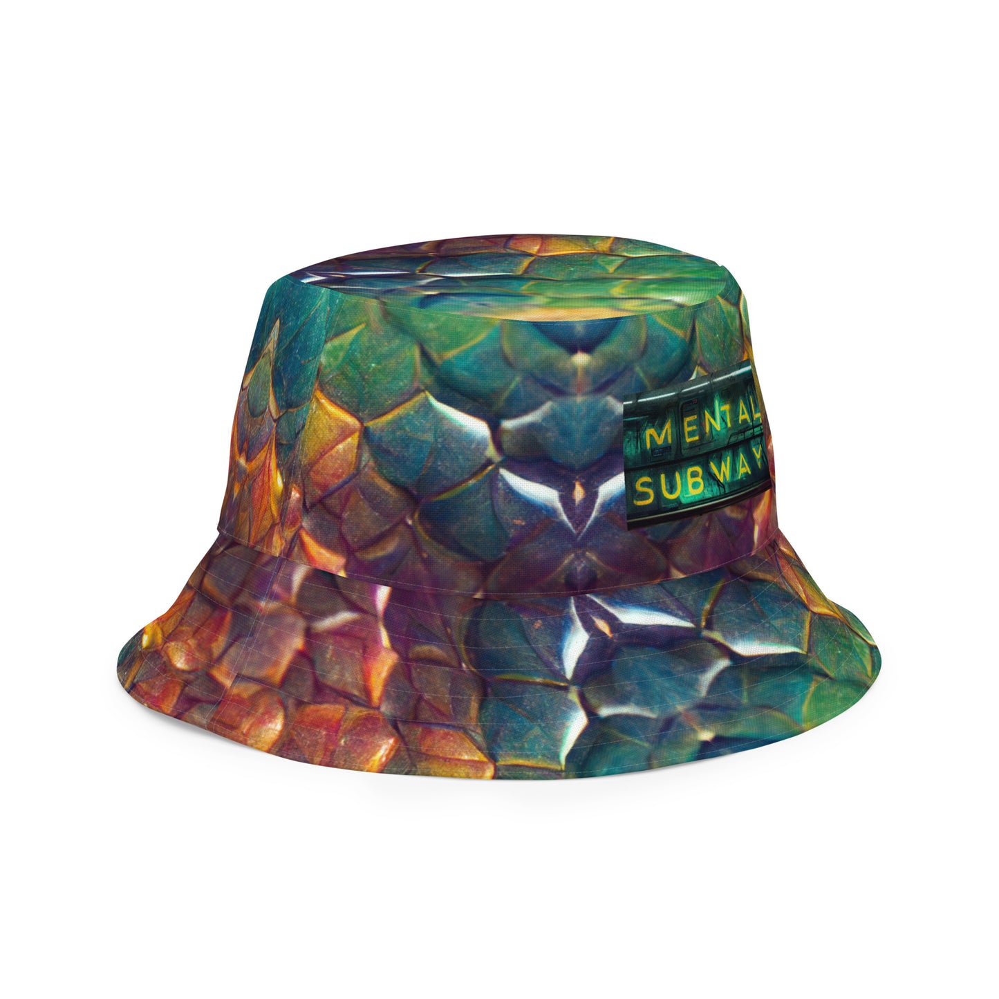 Prismijimmy, the Rainbow Guardian Dragon Reversible bucket hat