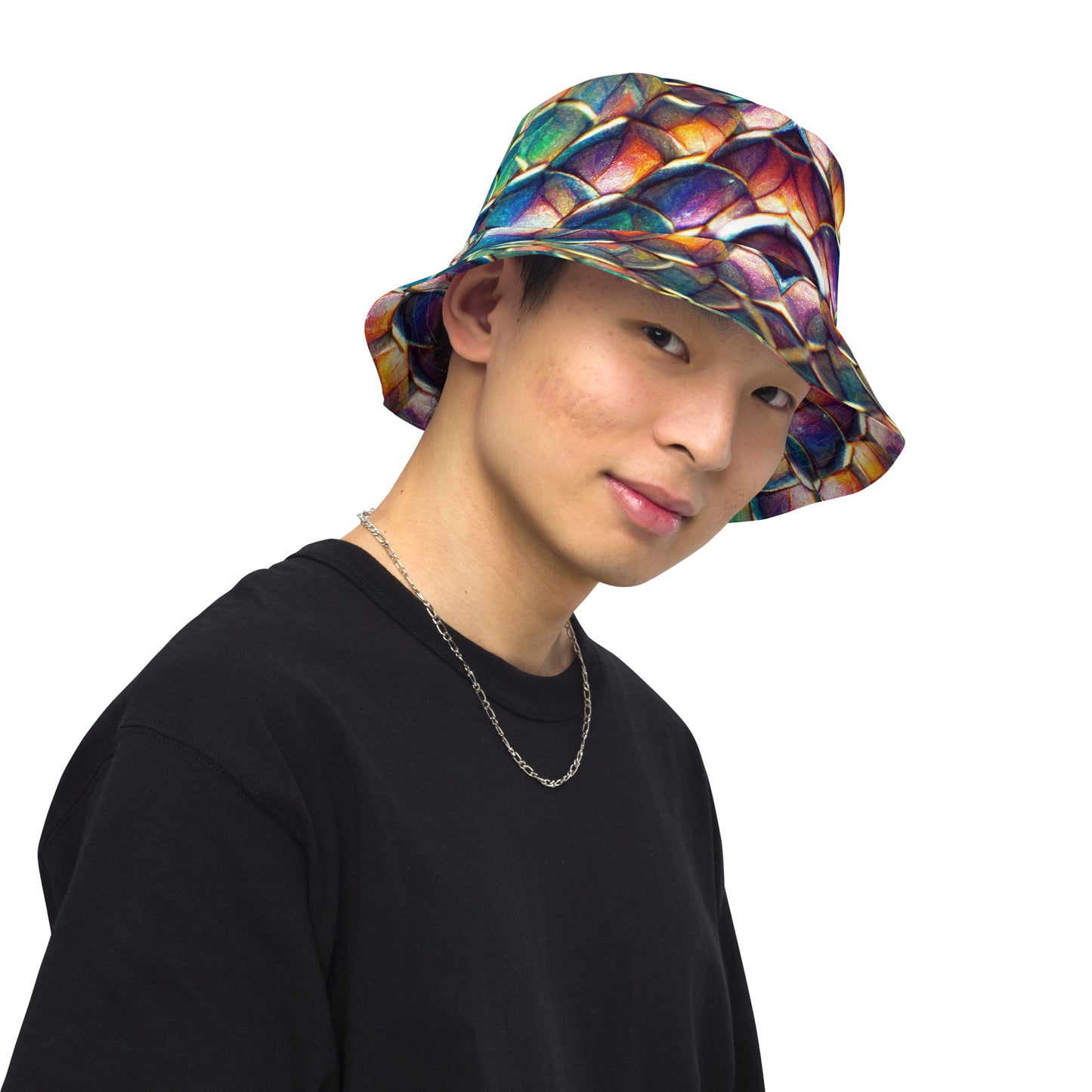 Margonithia, the Glittering Rainbow Sovereign Reversible bucket hat