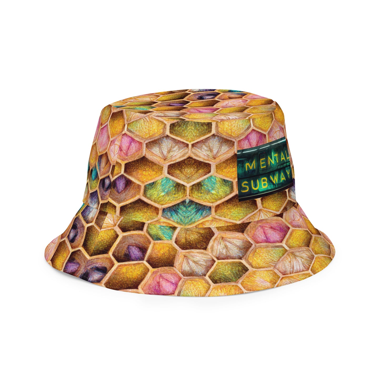 Rainbow Hive Radiance Reversible bucket hat