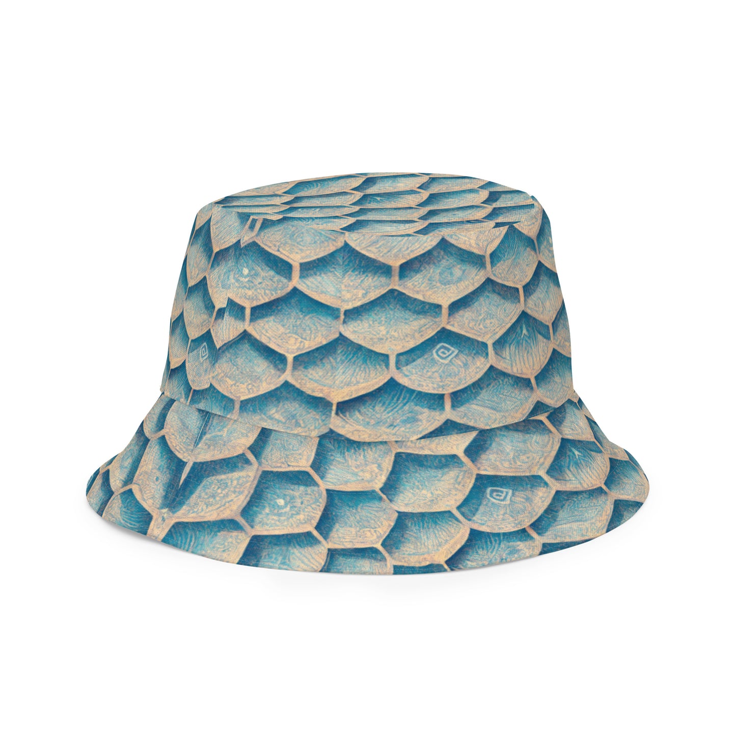 Seafoam Scales Reversible bucket hat