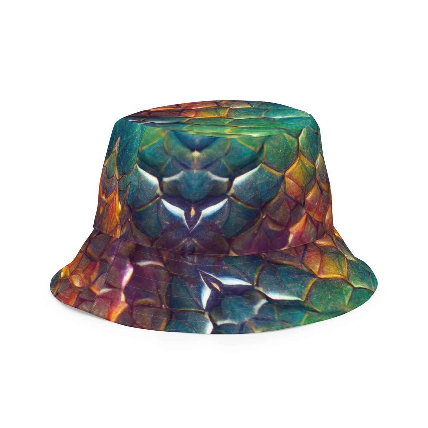 Prismijimmy, the Rainbow Guardian Dragon Reversible bucket hat