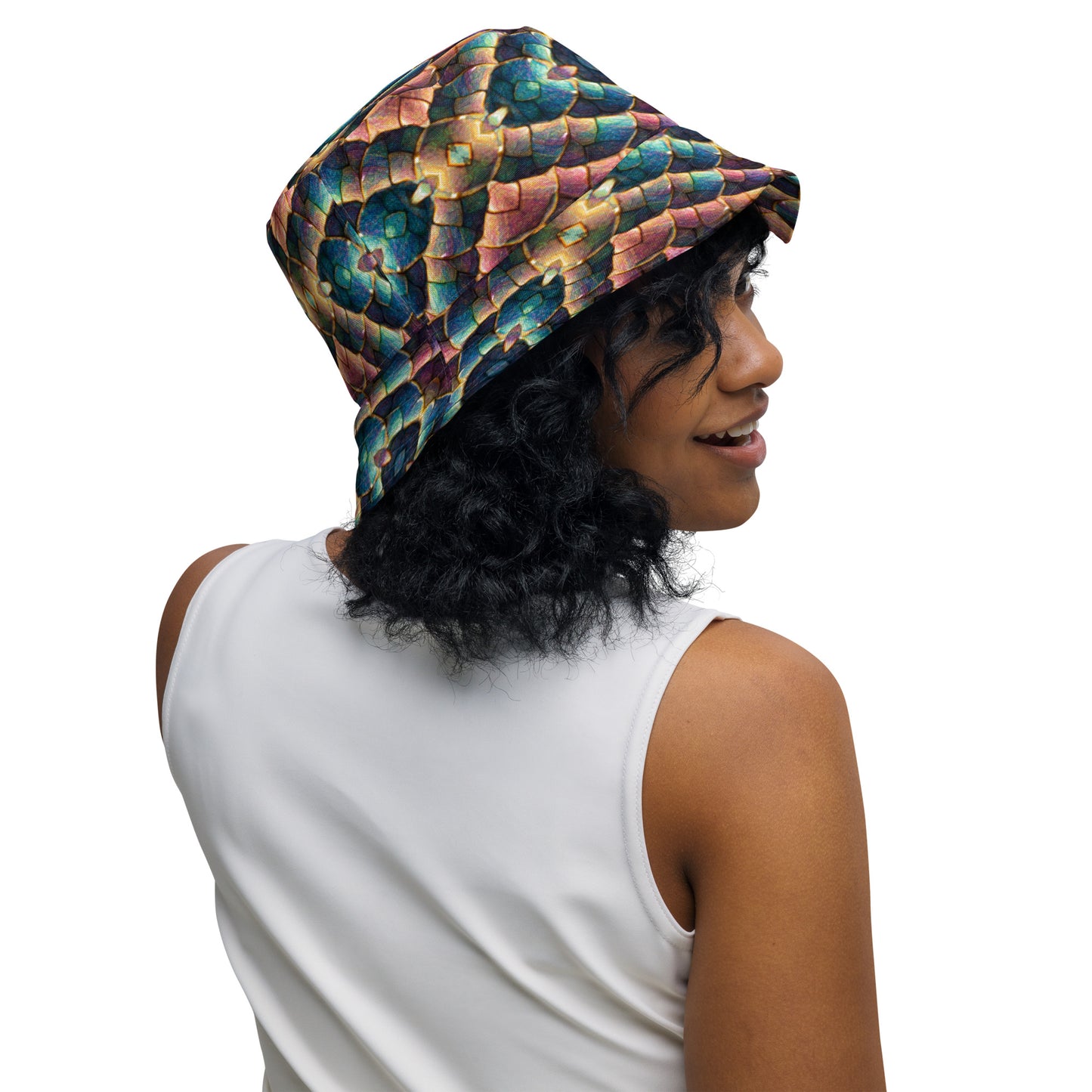 Joannesong, the Prismatic Wilderness Muse Reversible bucket hat