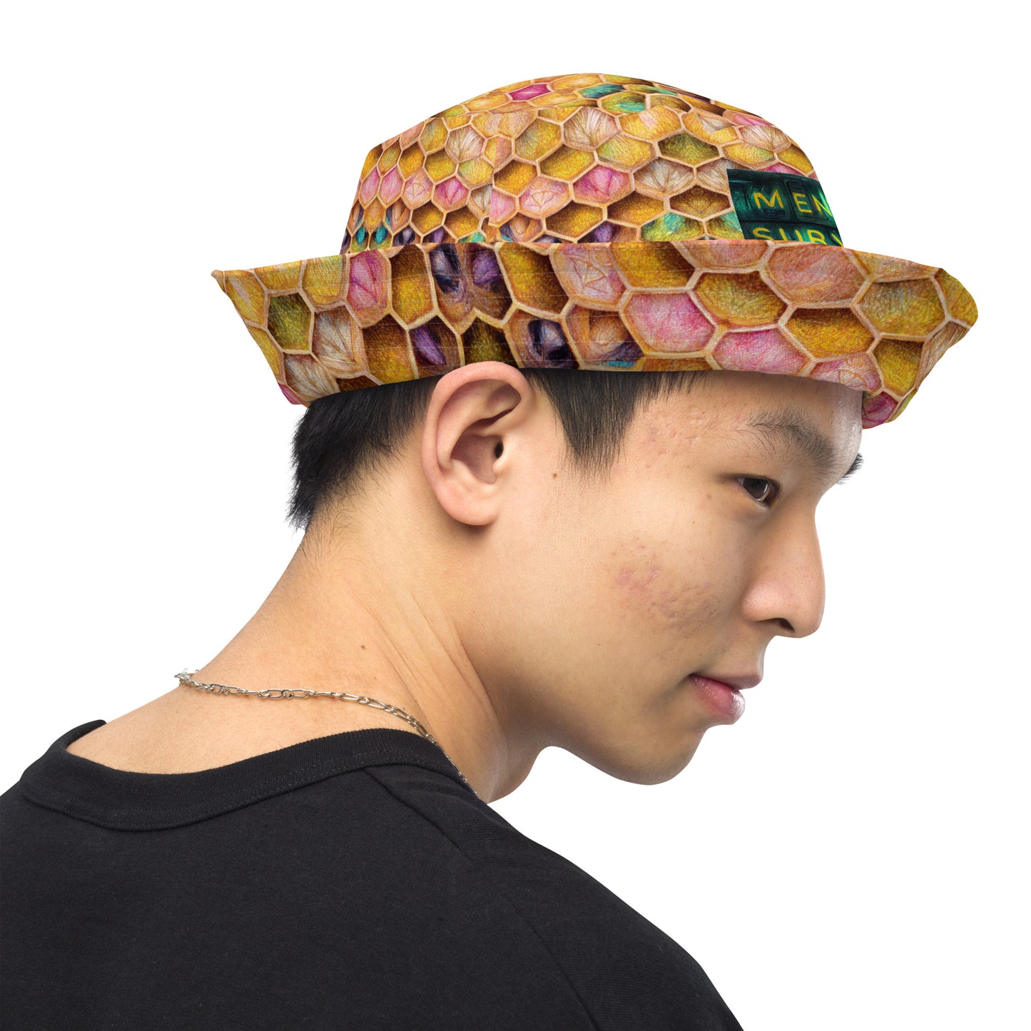 Rainbow Hive Radiance Reversible bucket hat