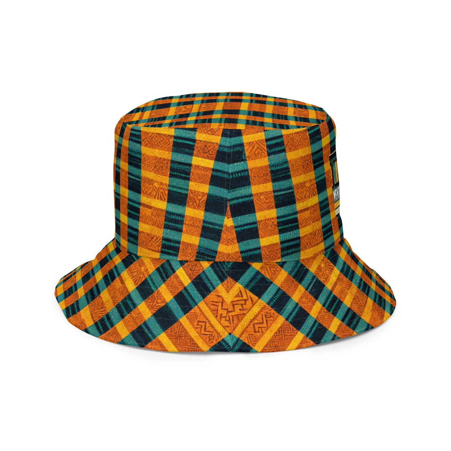 Teal & Tangerine Tapestry Reversible bucket hat
