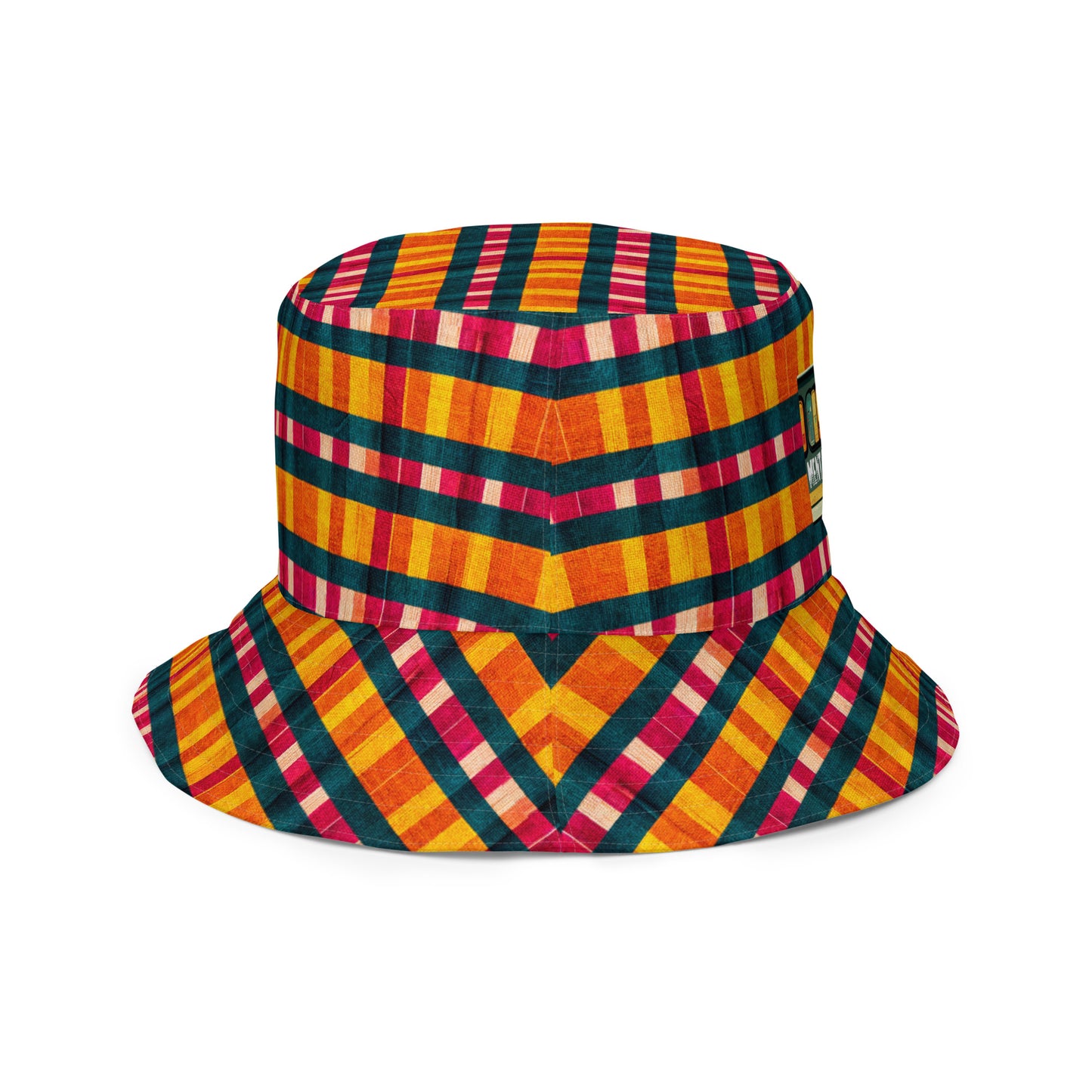 Tropical Fiesta Plaid Reversible bucket hat