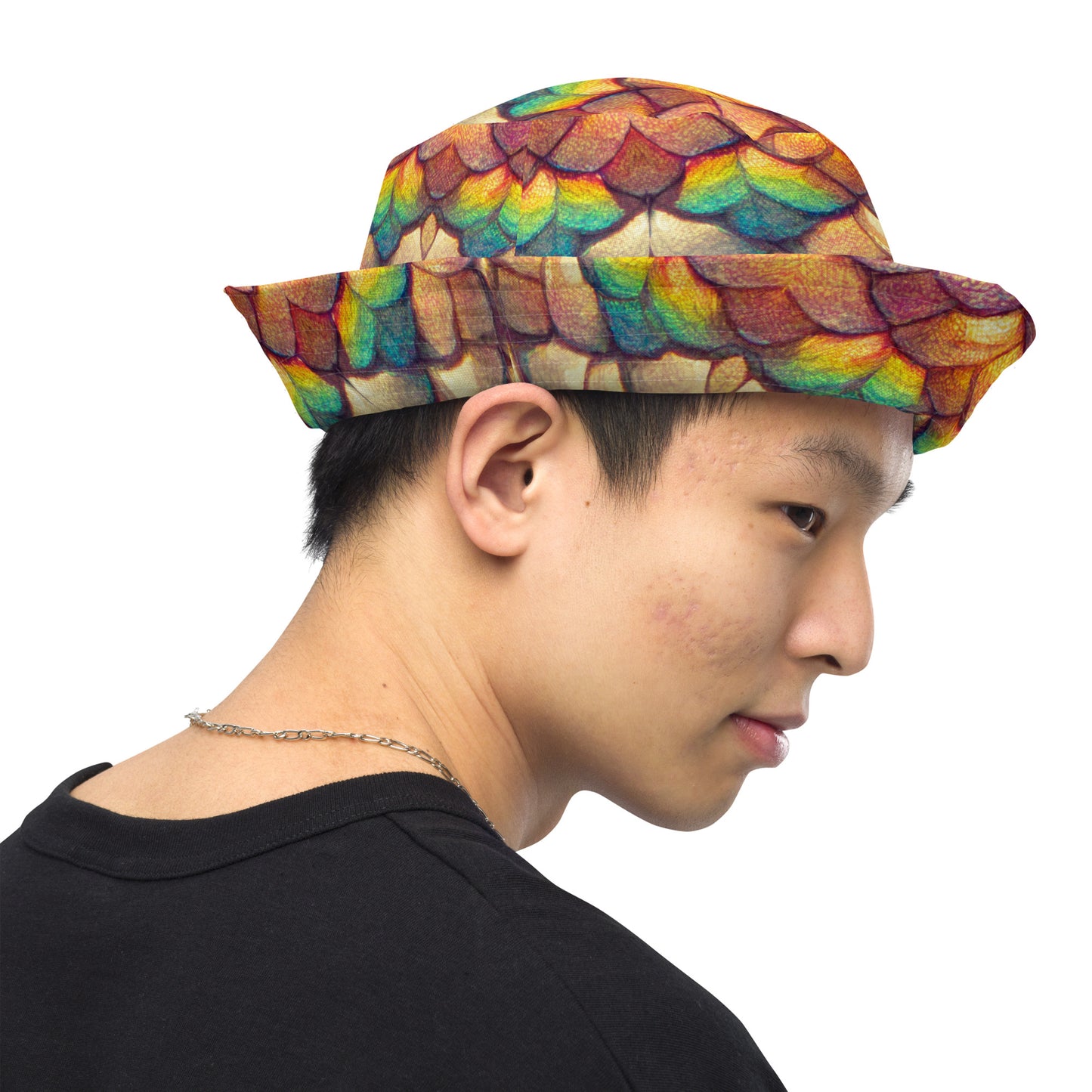 Cloeyra, the Radiant Aether Dragon Reversible bucket hat