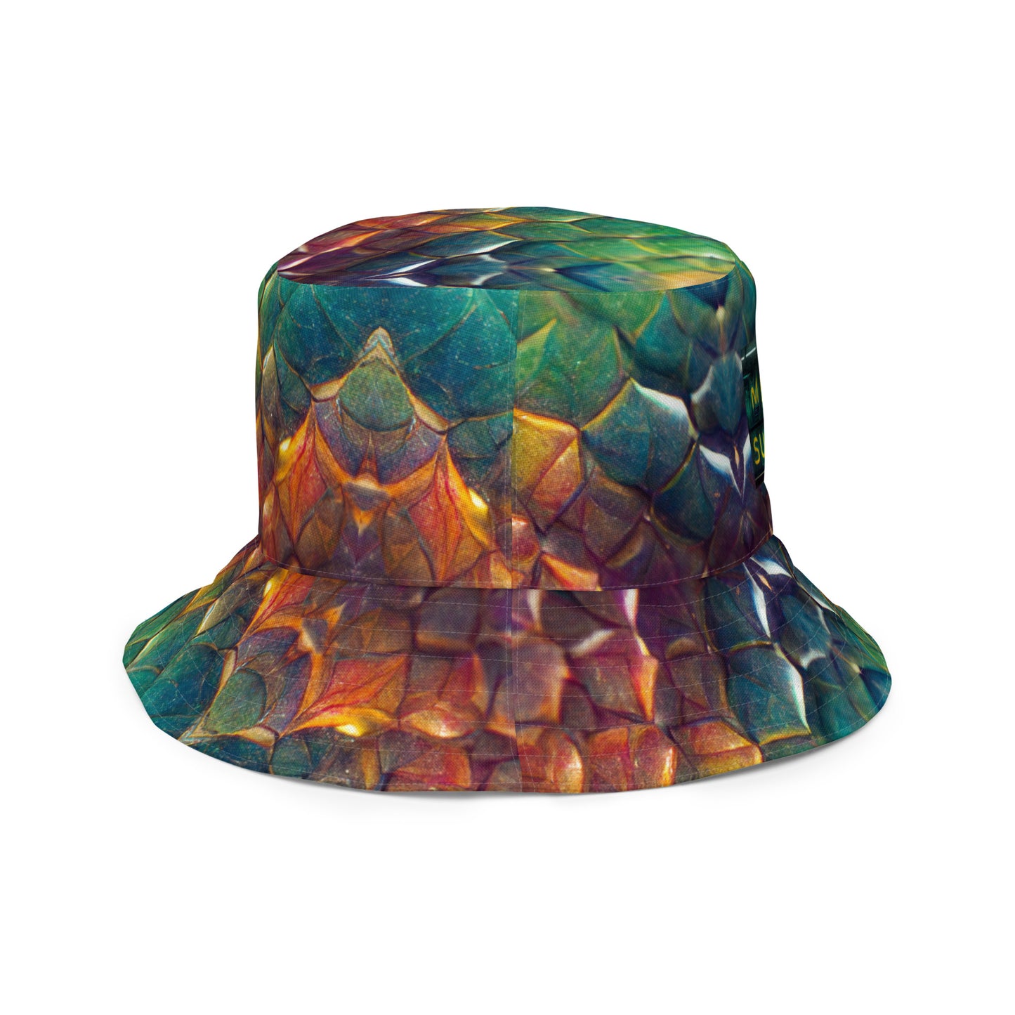 Prismijimmy, the Rainbow Guardian Dragon Reversible bucket hat