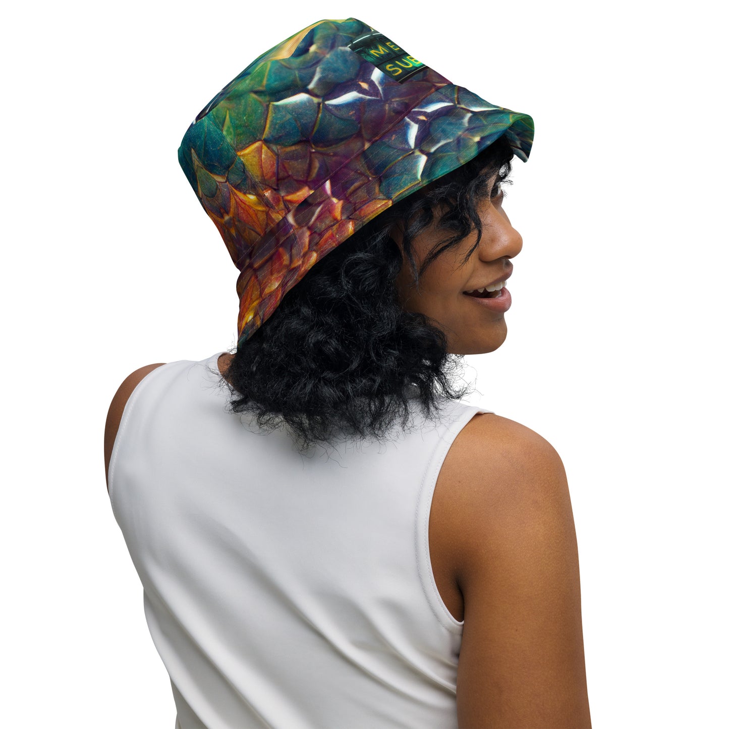 Prismijimmy, the Rainbow Guardian Dragon Reversible bucket hat