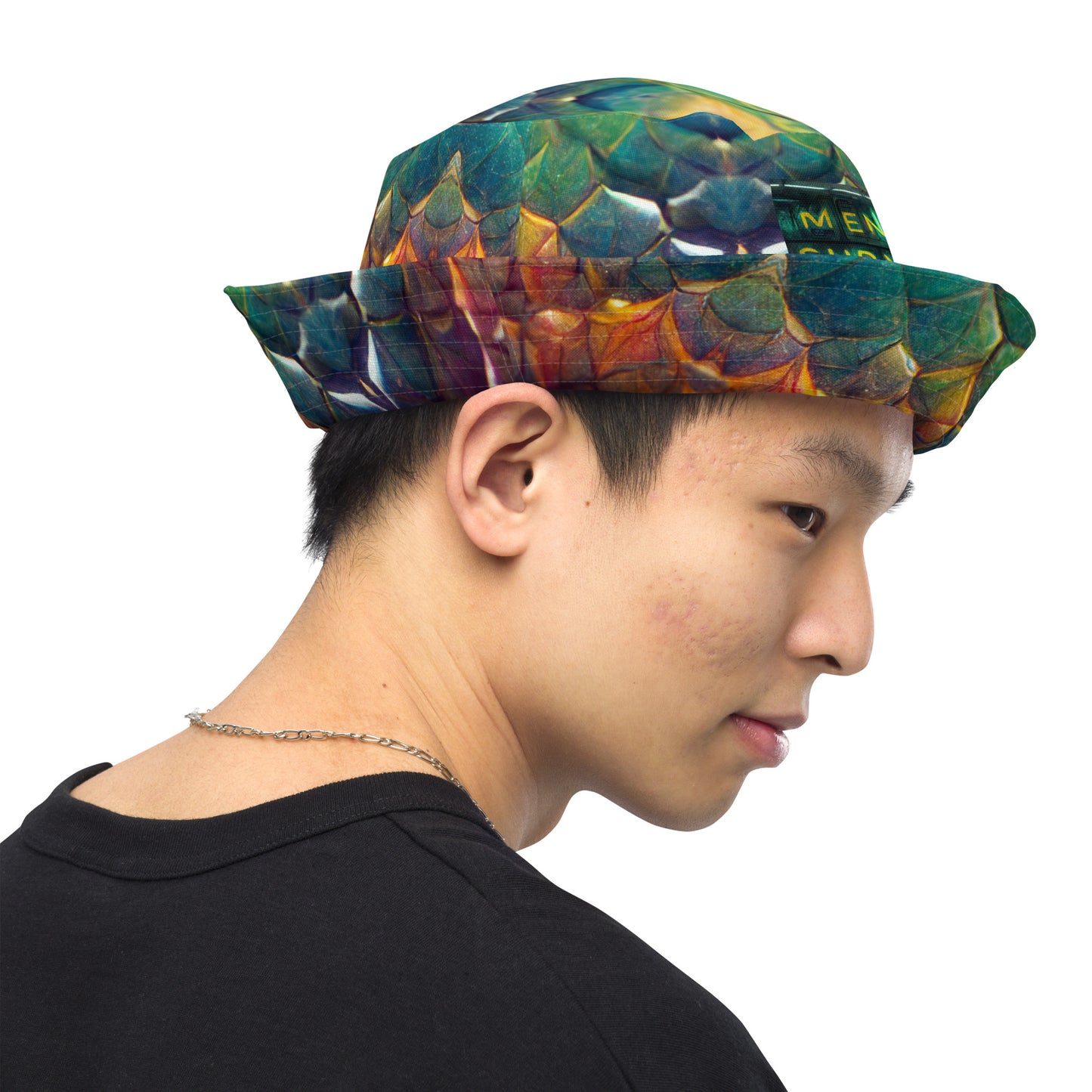 Prismijimmy, the Rainbow Guardian Dragon Reversible bucket hat