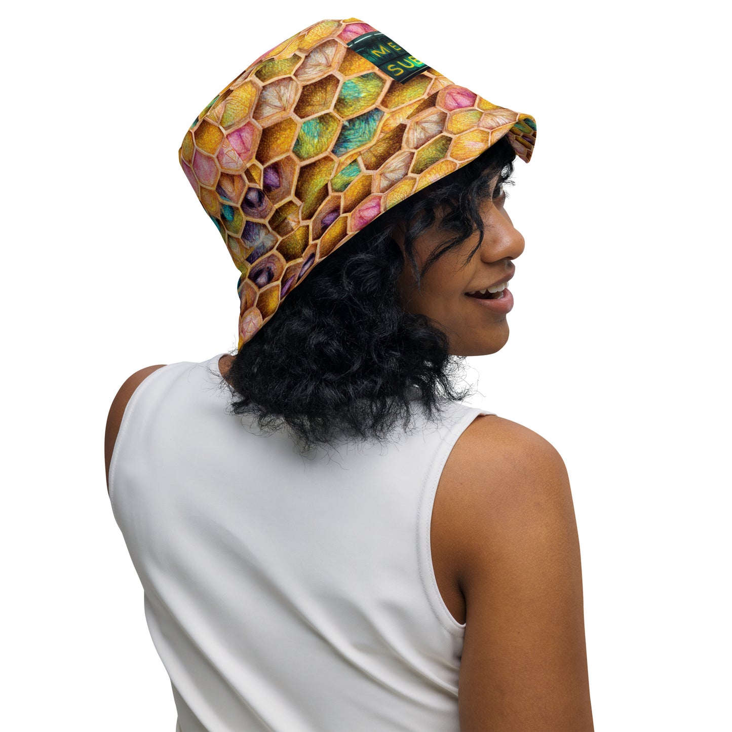 Rainbow Hive Radiance Reversible bucket hat