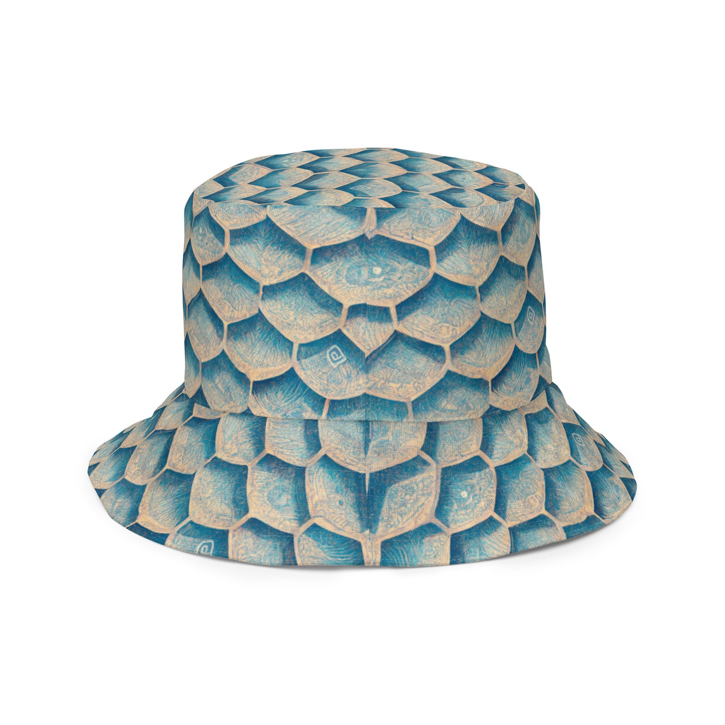 Seafoam Scales Reversible bucket hat
